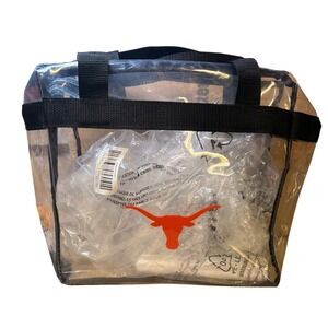 FOCO Stadium Bag Women Small‎ Clear Good Texas Longhorns Logo Zipper Tote